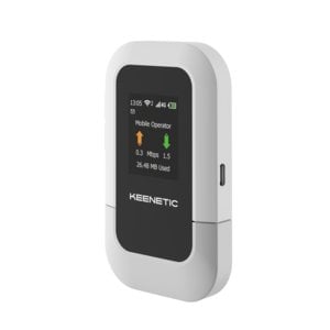 Keenetic Roamer Hotspot mobile 4G con Wi-Fi 6 AX300 - USB Type-C  - Nano SIM card slot - schermo LCD 1.77"
