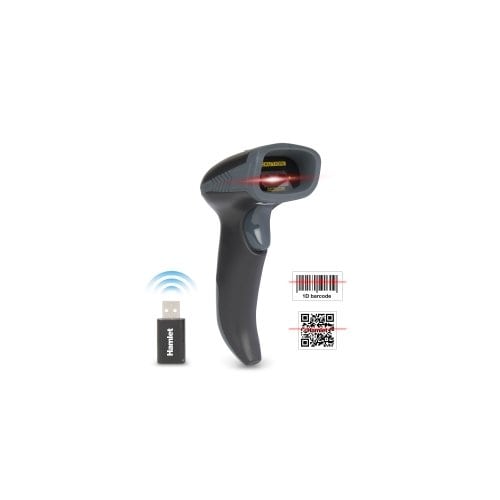 Hamlet Barcode Scanner Professionale 2D/1D Wireless 2.4Ghz e Bluetooth. Tecnologia di scansione 2D Area Imager con sensore