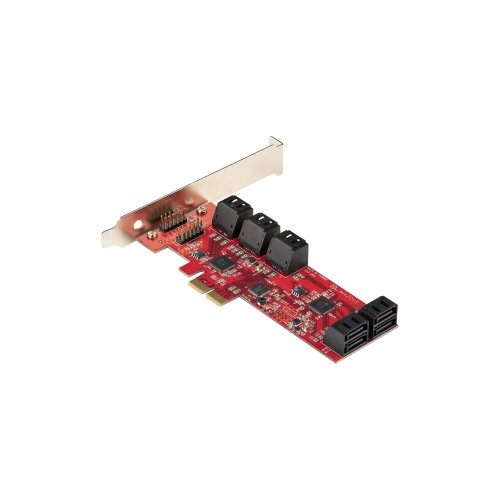 StarTech.com - Scheda PCIe SATA - Scheda di Espansione PCIe SATA a 10 porte - 6 Gbps - Staffa a Profilo Basso/Alto - 10 Co