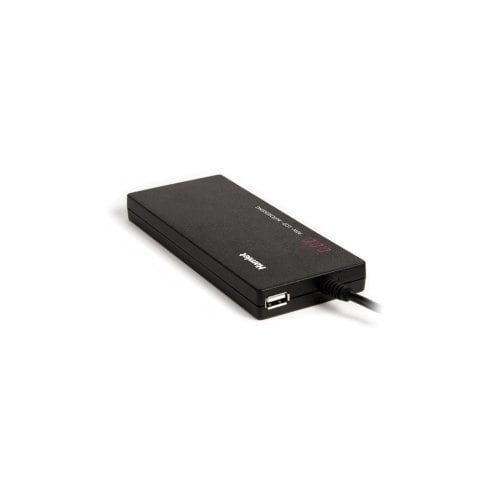 Hamlet Alimentatore Universale Notebook SLIM 90W AUTOSENSING LCD con USB charger da 5V 1A. In dotazione 13 connettori Incl