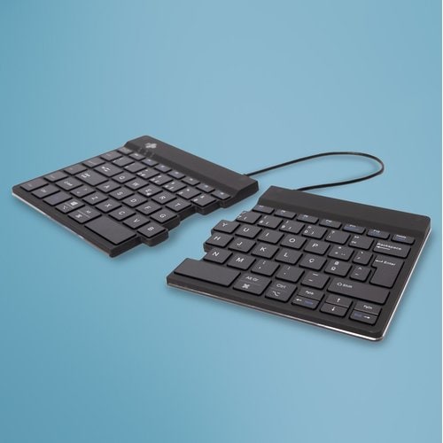 Tastiera ergonomica R-Go Split Break con software di interruzione, tastiera split, QWERTY (IT), Bluetooth, nero