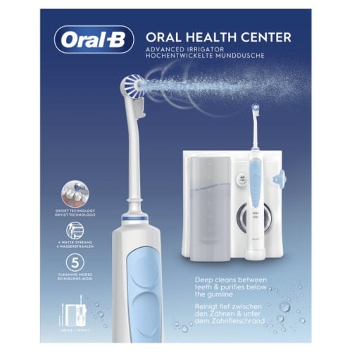 Oral-B Idropulsore Health Center Avanzato con 2 Beccucci Oxyjet, 2 Beccucci Con Getto D’acqua