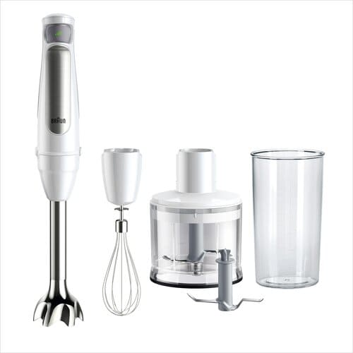 Braun MultiQuick 7 MQ7035I Minipimer Frullatore ad immersione Silver, Frullatore ad immersione, 0,6 L, Funzione PULSE, Tri