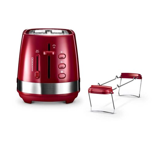 Tostapane DeLonghi CTLAP2203.R - 550 W - 2 Fette - Rosso