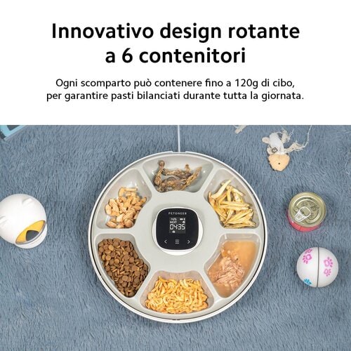 Petoneer PN-110027-01, Alimentatore automatico per animali domestici, Acrilonitrile butadiene stirene (ABS), Bianco, Inter