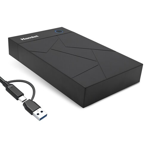 Hamlet Box Hard Disk 3.5 pollici SATA I/II/III ad alta capacità fino 8 TB. Interfaccia USB 3.2 Gen 1 SuperSpeed con cavo d