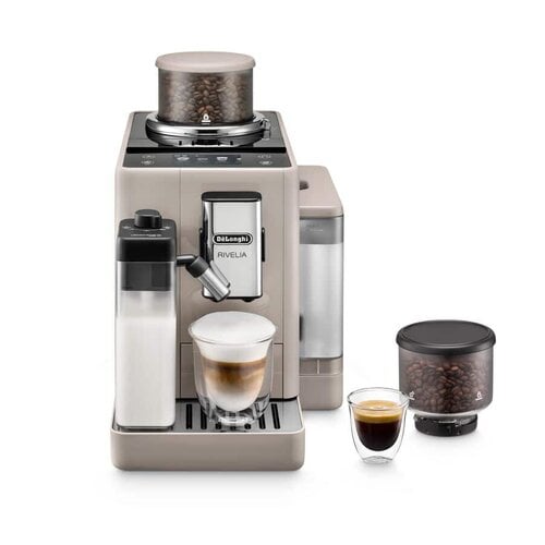 DeLonghi Rivelia Sand Beige, macchina automatica per caffè in chicchi, colore beige