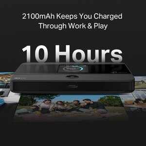 Tp-link ruoter portatile M7350 Connessione 4G LTE fino a 150Mbps Wi-Fi 6: Velocità fino a 287Mbps in 2.4GH Display integrato