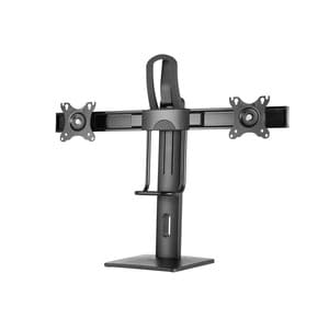 Hamlet Supporto da tavolo per Doppio monitor regolabile in altezza. Universale: supporta tutti i monitor LCD da 17 a 27"" 