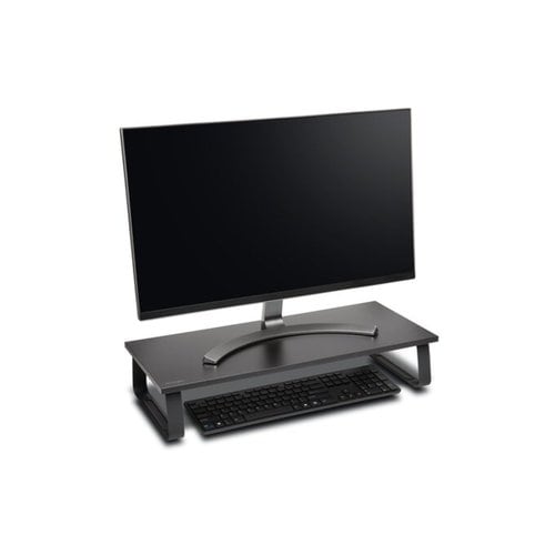 EXTRA WIDE MNTR STAND PROVIDES AMPLE STOR FOR FULL SIZE KEYBOARD