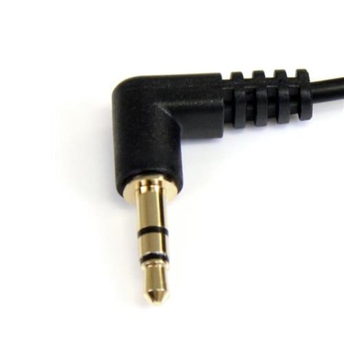 1FT M/M RIGHT ANGLE STEREO AUDIO CABLE TO RIGHT ANGLE PLUG