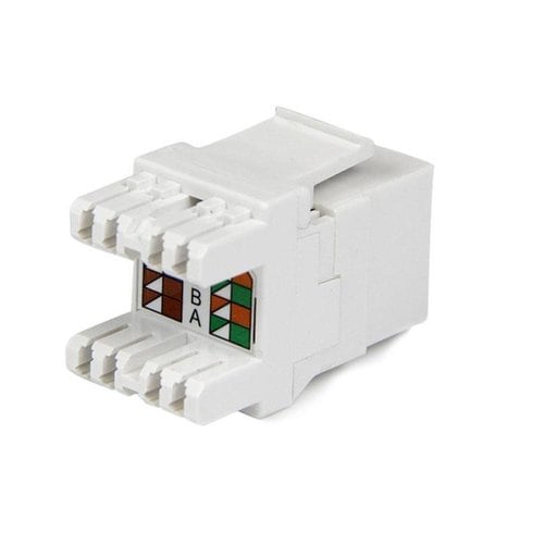 CAT6 RJ45 KEYSTONE JACK WHITE 110 TYPE NETWORK JACK