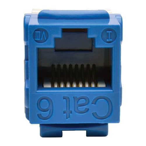CAT6 / CAT5E 110 KEYSTONE JACK 110 STYLE PUNCHDOWN BLUE RJ45-F