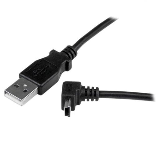 3FT UP ANGLE MINI USB CABLE USB 2.0 A TO MINI B CHARGING CORD