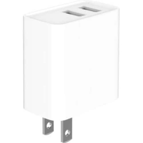 15.5W FAST PD CHARGER 2 X USB-A WHITE