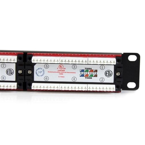 24 PORT CAT6 PATCH PANEL RJ45 110 TYPE RACK MOUNT NETWORK PANEL