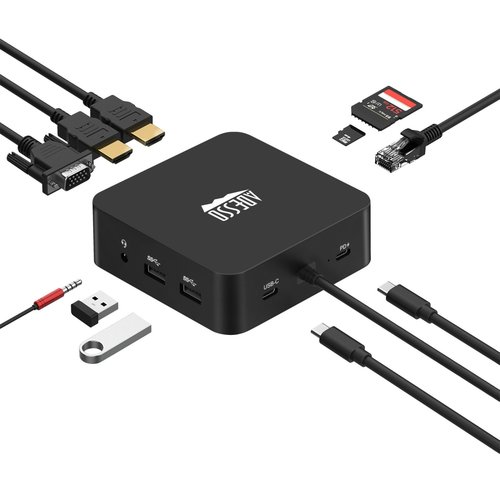 10IN1 USBC MULTIPORT DCKING STN DUAL HDMI USB3.0+PD RJ45 TF SD CRDS