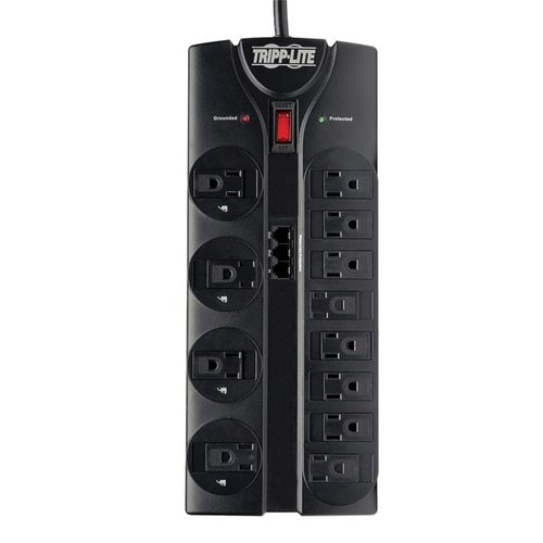 12OUT SURGE PROTECTOR 2160J BLACK 8FT CORD TEL/MODEM 5-15P 15A