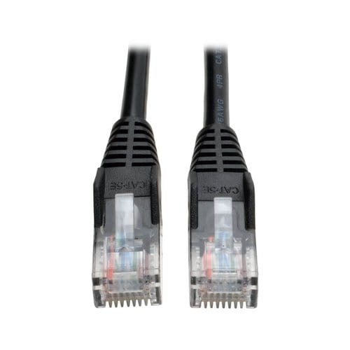 100FT CAT5E BLACK PATCH CABLE CAT5 SNAGLESS MOLDED M/M RJ45 350MH