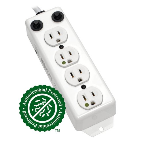4 OUTLET MEDICAL HG POWER STRIP HOSPITAL PATIENT CARE 15FT CORD 15A