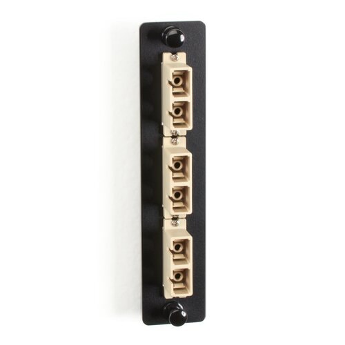 FIBER ADAPTER PANEL LOW DENSITY (3) SC DUPLEX CERAMIC BEIGE