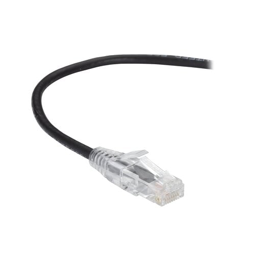 3FT BLACK CAT6 SLIM 28AWG PATCH CABLE 250MHZ UTP CM SNAGLESS