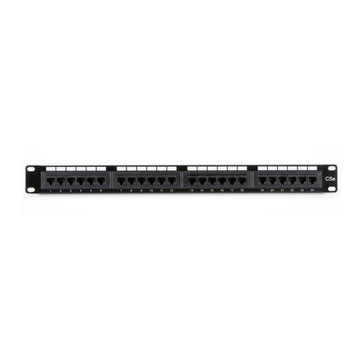 24-PORT 1U UNSHIELDED CAT5E PAT CH PANEL