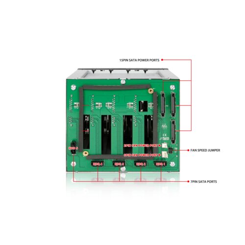 FATCAGE MB155SP-B 5BAY EZ-TRAY 3.5 SATA HOT-SWAP BACKPLANE CAGE